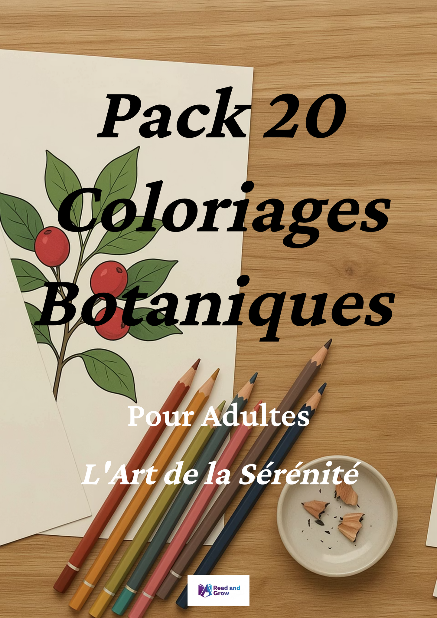20 Coloriages botaniques pour adultes – PDF anti-stress à imprimer