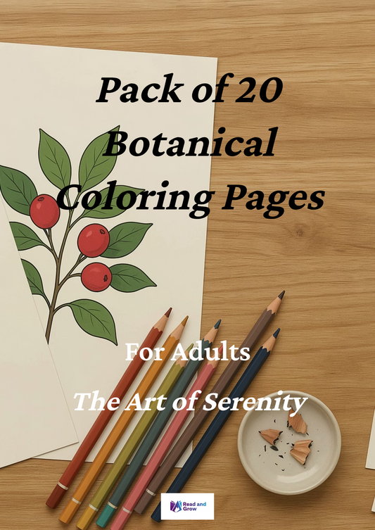 20 Coloriages botaniques pour adultes – PDF anti-stress à imprimer
